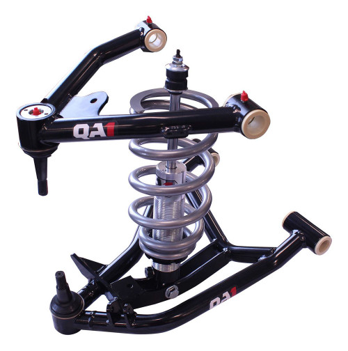 Qa1 52612-S550 Coilover Conversion Kit, Upper / Lower, Tubular, Adjustable, 550 lb/in Spring Rate, Steel, Black Paint, Chevy C1500 1988-98, Kit