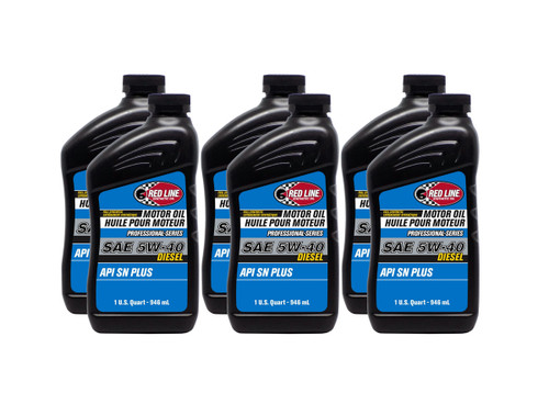 Redline Oil 12714 CASE/12 Motor Oil, Professional Series, 5W40, Diesel, Synthetic, 1 qt Bottle, Set of 6