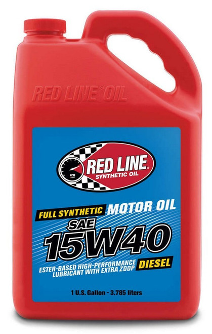 Redline Oil RED21405 Motor Oil, Diesel Motor Oil, 15W40, Synthetic, 1 gal Jug, Diesel Engines, Each