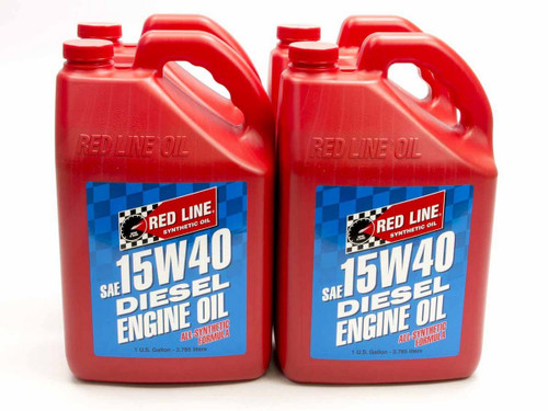 Redline Oil 21405 CASE/4 Motor Oil, Diesel Motor Oil, 15W40, Synthetic, 1 gal Jug, Diesel Engines, Set of 4
