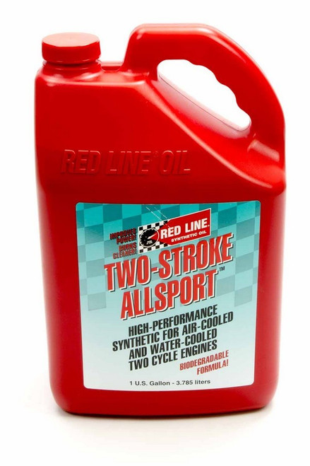 Redline Oil RED40805 2 Stroke Oil, Allsport, Low Ash, Synthetic, 1 gal Jug, Each