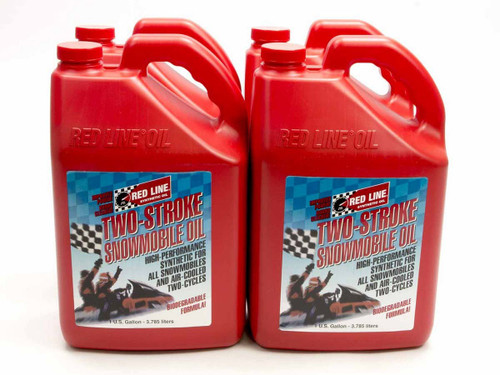 Redline Oil 41005 CASE/4 2 Stroke Oil, Snowmobile, Low Ash, Cold Flow, Pre-mix / Injected, Synthetic, 1 gal Jug, Set of 4