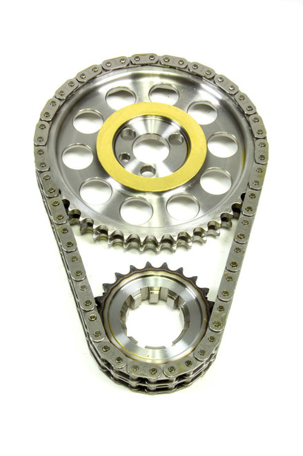 Rollmaster-Romac CS1000 Timing Chain Set, Red Series, Double Roller, Keyway Adjustable, Billet Steel, Small Block Chevy, Kit