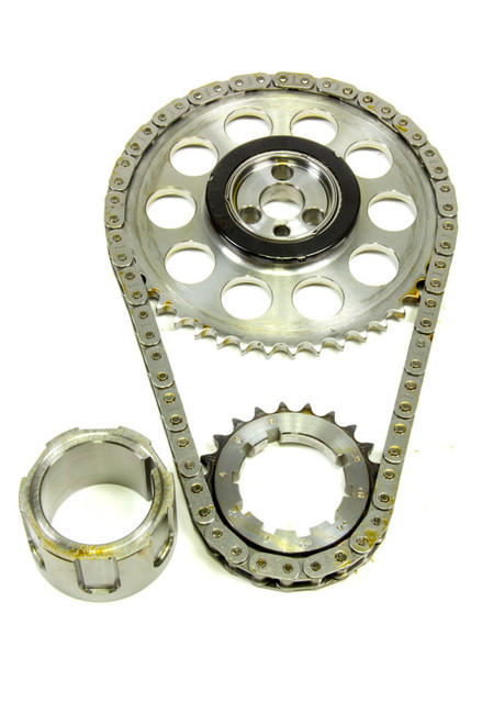 Rollmaster-Romac CS1135 Timing Chain Set, Red Series, Single Roller, Keyway Adjustable, Needle Bearing, Billet Steel, GM LS-Series, Kit