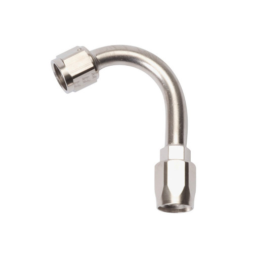 Russell 610221 Fitting, Hose End, Full Flow, 120 Degree, 6 AN Hose to 6 AN Female, Aluminum, Nickel Anodized, Each