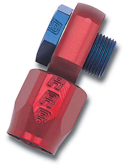 Russell 640270 Fitting, Hose End, Banjo, Straight, 6 AN Male to 5/8-20 in Banjo, Aluminum, Blue / Red Anodized, Each