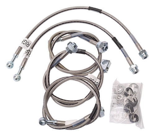 Russell 695770 Brake Hose Kit, Street Legal, DOT Approved, Braided Stainless, GM HD Truck 2001-06, Kit