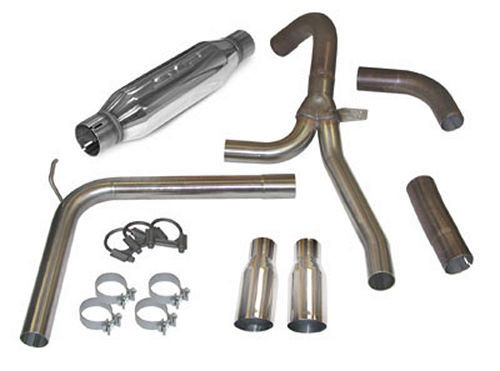 Slp Performance 31042A Exhaust System, Loud Mouth, Cat-Back, 3 in Diameter, 3-1/2 in Tips, Stainless, GM F-Body 1998-2002, Kit