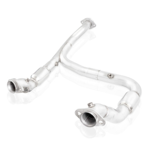 Stainless Works FT16ECODPCAT Down Pipe, 3 in Diameter, Stainless, Natural, Catalytic Converters Included, 3.5 L, Ford EcoBoost V6, Ford Fullsize Truck 2015-20, Kit