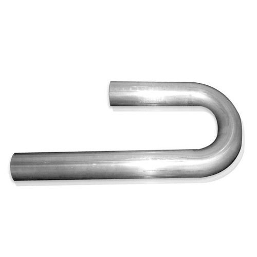 Stainless Works MBJ250-H Exhaust Bend, J-Bend, 180 Degree, Mandrel, 2-1/2 in Diameter, 6 x 15 in Legs, 16 Gauge, Stainless, Natural, Each