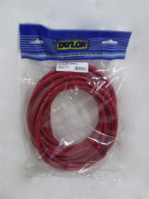 Taylor/Vertex 35271 Spark Plug Wire, Spiro-Pro, Spiral Core, 8 mm, 30 ft, Silicone, Red, Each