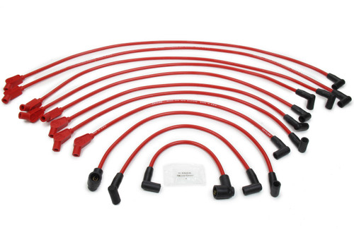 Taylor/Vertex 74255 Spark Plug Wire Set, Spiro-Pro, Spiral Core, 8 mm, Red, 135 Degree Plug Boots, HEI Style Terminal, Ford V8, Kit
