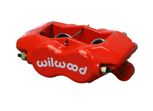 Wilwood 120-13844-RD Brake Caliper, Dynalite, 4 Piston, Aluminum, Red Powder Coat, 13.060 in OD x 0.810 in Thick Rotor, 5.250 in Lug Mount, Each