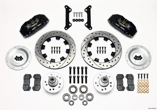Wilwood 140-10738-D Brake System, Forged Dynapro 6 Big Brake, Front, 6 Piston Caliper, 12.190 in Drilled / Slotted Iron Rotor, Aluminum, Black Powder Coat, GM F-Body 1970-78, Kit