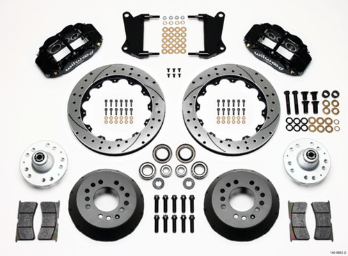 Wilwood 140-9803-D Brake System, Superlite, Front, 6 Piston Caliper, 13 in Drilled / Slotted Rotor, Offset, Aluminum, Black, GM A-Body / F-Body / X-Body 1964-72, Kit