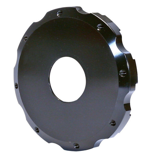 Wilwood 171-7671 Brake Rotor Hat, 8 x 7 in Bolt Pattern, Undrilled Wheel Bolt Pattern, 0.73 in Offset, 2.40 in Center, Aluminum, Black Paint, Each