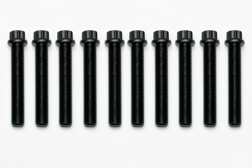 Wilwood 230-14566 Wheel Stud, 1/2-20 in Thread, 3 in Long, 12 Point Head, Steel, Black Oxide, Set of 10