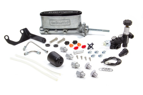 Wilwood 261-13271-P Master Cylinder, Tandem, 7/8 in Bore, 1.100 in Stroke, Integral Reservoir, Aluminum, Burnished, Kit