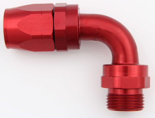 Aeroquip FBM1360 Fitting, Hose End, AQP/Startlite, 90 Degree, 12 AN Hose to 1-1/16 in NPT Male O-Ring, Swivel, Aluminum, Red Anodized, Each