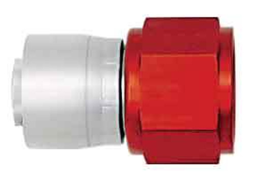 Aeroquip FBM4211 Fitting, Hose End, AQP/Startlite, Straight, 4 AN Hose Crimp to 4 AN Female, Aluminum, Red / Silver, Each