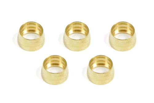 Aeroquip FCM3823 Compression Ferrule, 6 AN, Brass, PTFE Fittings, Set of 5