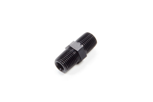 Aeroquip FCM5133 Fitting, Adapter, Straight, 1/4 in NPT Male to 1/4 in NPT Male, Aluminum, Black Anodized, Each
