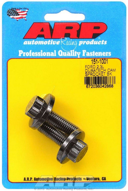 Arp 151-1001 Camshaft Gear Bolt Kit, Pro Series, 10 mm x 1.50 Thread, 1.225 in Long, 15 mm 12 Point Head, Chromoly, Black Oxide, Ford 4-Cylinder, Kit