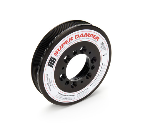 ATI Performance 917073 Harmonic Balancer Shell, 7.480 in OD, SFI 18.1, Aluminum, Black Paint, ATI Super Damper, Internal Balance, GM LS-Series, Each