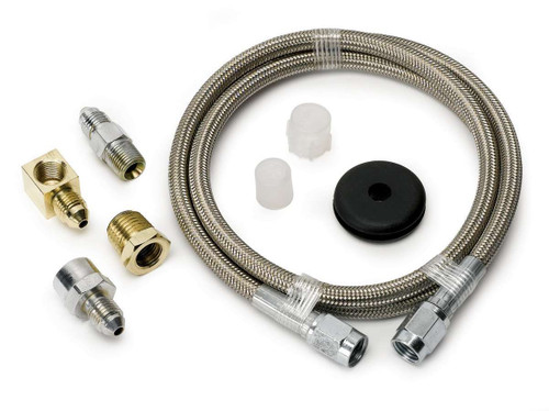 Autometer 3234 Gauge Line Kit, 3 AN, 3 ft, 3 AN Female to 3 AN Female, Fittings Included, Braided Stainless, Mechanical Pressure Gauges, Kit