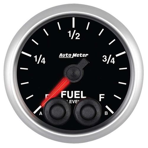 Autometer 5609 Fuel Level Gauge, Elite-Series, 0-280 ohm, Electric, Analog, Full Sweep, 2-1/16 in Diameter, Programmable, Black Face, Each