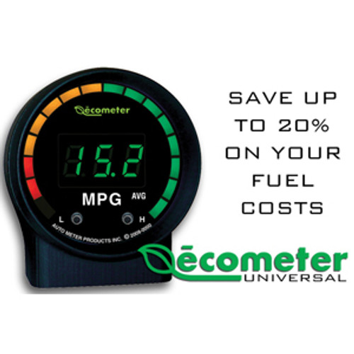 Autometer 9105 Fuel Economy Gauge, Ecometer, Electric, Digital, 2-1/16 in Diameter, Black Face, Each