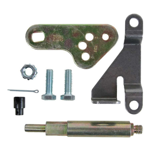 B And M Automotive 70497 Transmission Shift Bracket and Lever, Pan Mounted, Hardware Included, Steel, Natural, Powerglide, Kit
