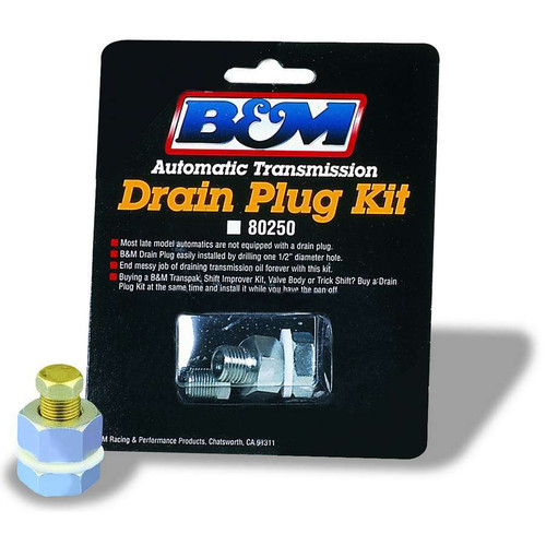 B And M Automotive 80250 Drain Plug, Transmission, Requires 1/2 in Hole, Kit