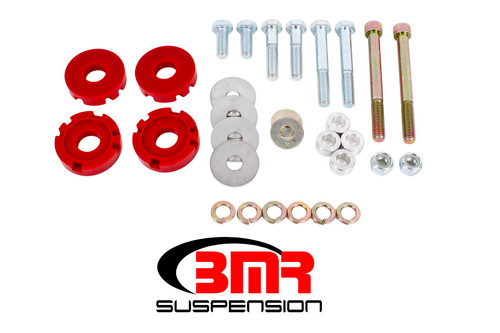 BMR Suspension BK051 Differential Housing Bushing, Lockout, Polyurethane, Red, Ford Mustang 2015-22, Kit