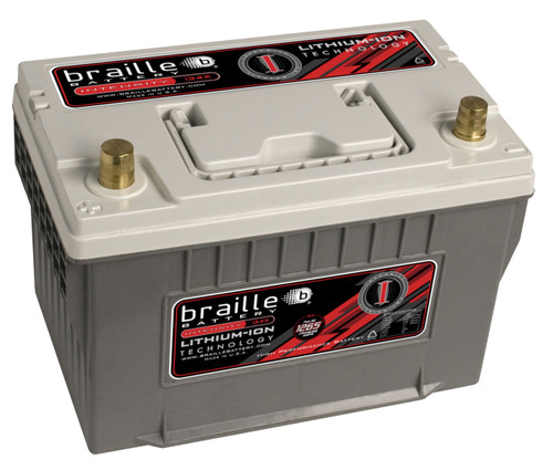 Braille Auto Battery i34X Battery, Lithium-Ion, 12V, 1438 Pulse Cranking Amp, Top Post Terminals, 10.87 in L x 7.7 in H x 6.9 in W, Each