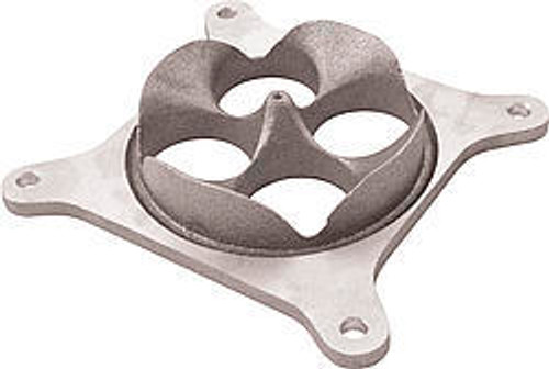 Brodix DT 450 Carburetor Spacer, 1/4 in Thick, 4 Hole, Square Bore, Aluminum, Natural, Brodix Jean Dittmer Intake Manifolds, Each