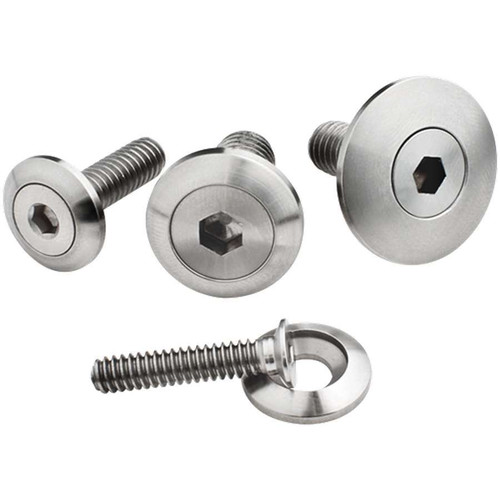 Billet Specialties 66110 Fender Bolt, Pro Bolts, 5/16-18 in, 1 in Long, 3/4 in Washer, Allen Head, Stainless, Pair