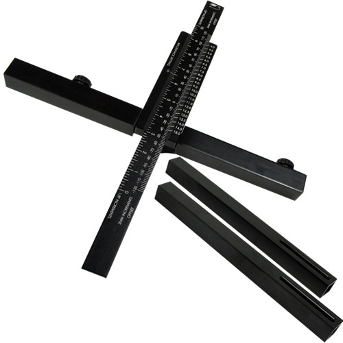 Billet Specialties 999510 Backspace / Offset Measuring Tool, Backspace 1/8 in Increments, Offset 2 mm Increments, 14, 32 in Diameter Wheels, Aluminum, Black Anodized, Each