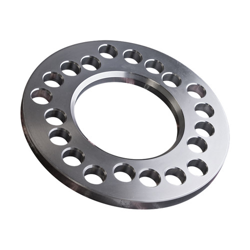 Billet Specialties WSG5L375 Wheel Spacer, 5 x 4.25 / 4.50 / 4.75 / 5.00 in Bolt Pattern, 3/8 in Thick, Aluminum, Clear Anodized, Each