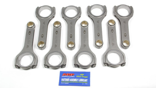 Callies U16101 Connecting Rod, H Beam, 6.000 in Long, Bushed, 7/16 in Cap Screws, Forged Steel, Small Block Chevy, Set of 8