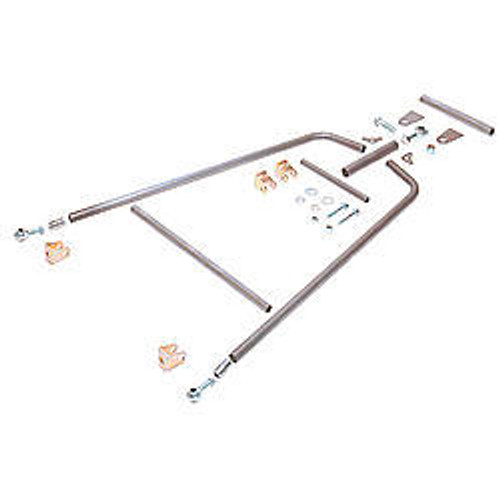 Chassis Engineering C/E3746 Wishbone Rear End Locator, Un-Welded, 1 x 0.065 in Tubing, Brackets / Hardware and Rod Ends Included, Chromoly, Natural, Kit