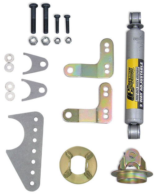 Competition Engineering C2051 Coil-Over Shock Kit, Monotube, 3-Way Adjustable, Steel Shocks, Brackets, Hardware Included, Rear, Universal, Kit
