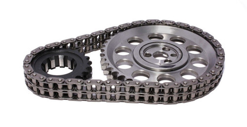 Comp Cams 7136CPG Timing Chain Set, Double Roller, Keyway Adjustable, Billet Steel, Small Block Chevy, Kit