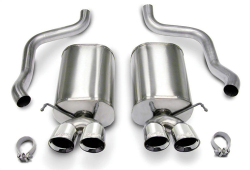 Corsa Performance 14169 Exhaust System, Sport, Axle-Back, 2-1/2 in Diameter, 3-1/2 in Tips, Stainless, Natural, GM LS-Series, Chevy Corvette 2005-08, Kit