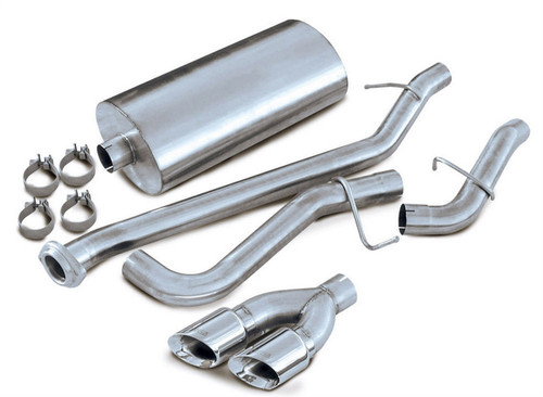 Corsa Performance 14260 Exhaust System, Sport, Cat-Back, 3 in Diameter, Single Side Exit, Dual 4 in Polished Tips, Stainless, Natural, GM LS-Series, GM Fullsize Truck 1999-2006, Kit