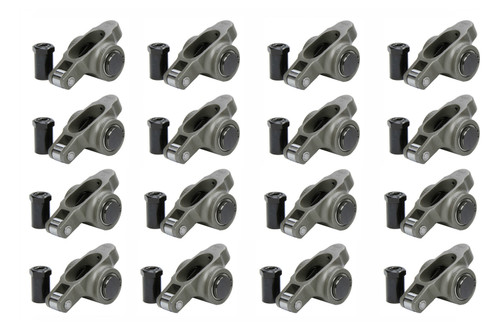 Crower 73627-16 Rocker Arm, Enduro, 7/16 in Stud Mount, 1.50 Ratio, Full Roller, Stainless, Pontiac V8, Set of 16