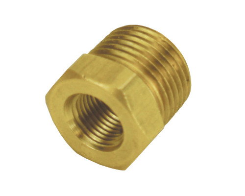 Derale 98450 Fitting, Bushing, 3/8 in NPT Male to 1/8 in NPT Female, Brass, Natural, Each