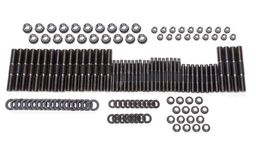 Dart 66130018B Cylinder Head Stud Kit, LS Next, 1/2 in Studs, 12 Point Nuts, Chromoly, Black Oxide, GM LS-Series, Kit