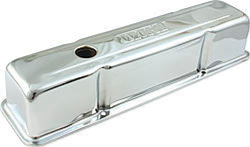 Dart 68000050 Valve Cover, Tall, Dart Logo, Stamped Steel, Chrome, Small Block Chevy, Pair