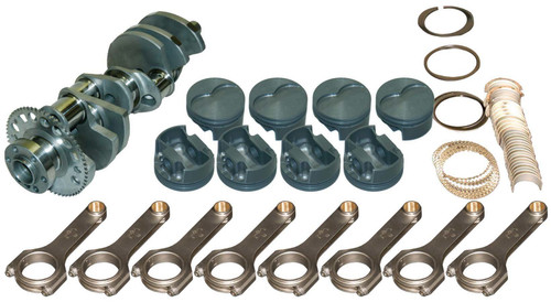 Eagle 129104030 Rotating Assembly, 408 CID, Forged Crank, Forged Pistons, 4.000 in Stroke, 4.030 in Bore, 6.125 in H Beam Rods, GM LS-Series, Kit